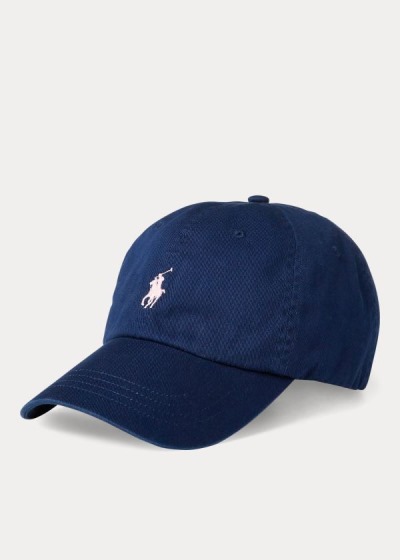 Gorra Ralph Lauren Hombre Azul Marino / Rosas - Pink Pony Cotton Ball - VBOUL9087